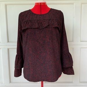 Lucky Brand Blk/Red Polka Dot Top